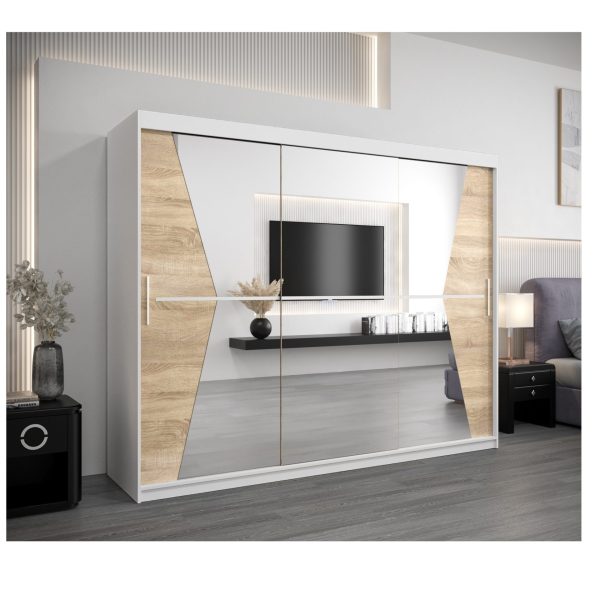 Kledingkast MAROKO 250 wit sonoma
