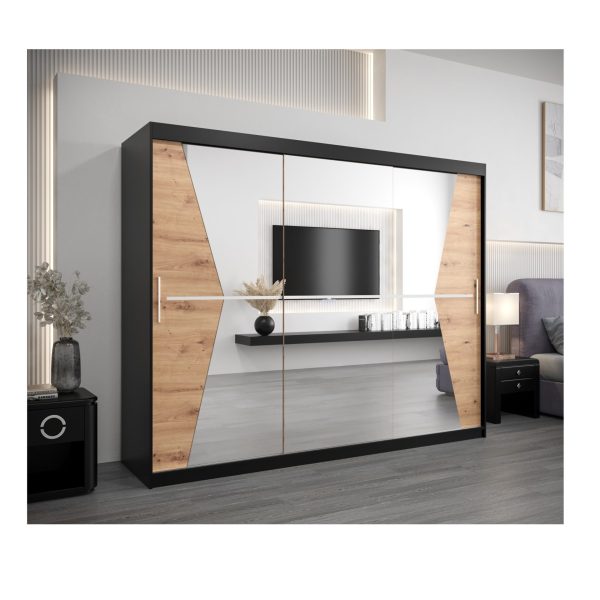 Kledingkast MAROKO 250 zwart artisan