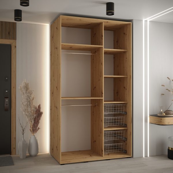 Afmetingen van de kast 130cm met mandjes