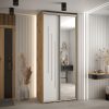 Kast CANNES 9-100 Breedte: 45 cm Korpus: artisan eiken Front: wit Lijst: zilverkleurig