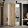 Kast CANNES 9-100 Breedte: 45 cm Korpus: wit Front: artisan eiken Lijst: zilverkleurig