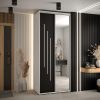 Kast CANNES 9-100 Breedte: 45 cm Korpus: wit Front: zwart Lijst: zilverkleurig