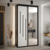 Kast CANNES 9-130 Breedte: 45 cm Korpus: zwart Front: wit Lijst: zwart