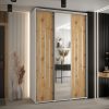 Kast CANNES 9-150 Breedte: 45 cm Korpus: wit Front: artisan eiken Lijst: zilverkleurig