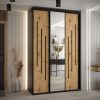 Kast CANNES 9-150 Breedte: 45 cm Korpus: zwart Front: artisan eiken Lijst: zwart