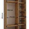 Afmetinge 130/60/205