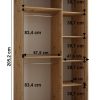 Afmetingen van de kast 140cm/60/205