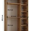 Afmetingen van de kast 150cm/60/205